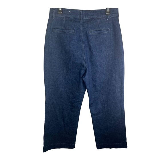 Loft Outlet Petite Trousers Dark Wash Denim Cotton Blend Size 12 Petite - Picture 9 of 15